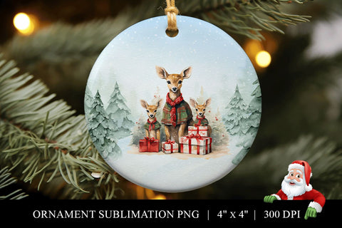 Christmas Ornament Sublimation Bundle | Animal Family Sublimation BijouBay 