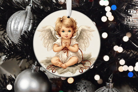 Christmas Ornament Sublimation Bundle - Embroidery Ornament Sublimation OrangeBrushStudio 