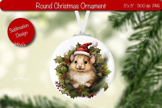 Christmas ornament Sublimation Watercolor Christmas Baby Animal PNG Sublimation Createya Design 