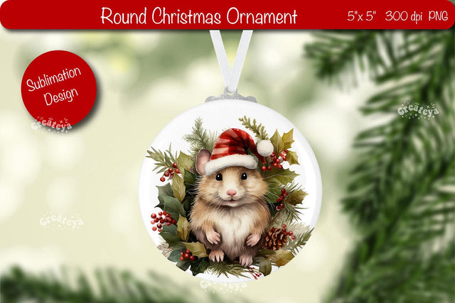 Christmas ornament Sublimation Watercolor Christmas Baby Animal PNG Sublimation Createya Design 