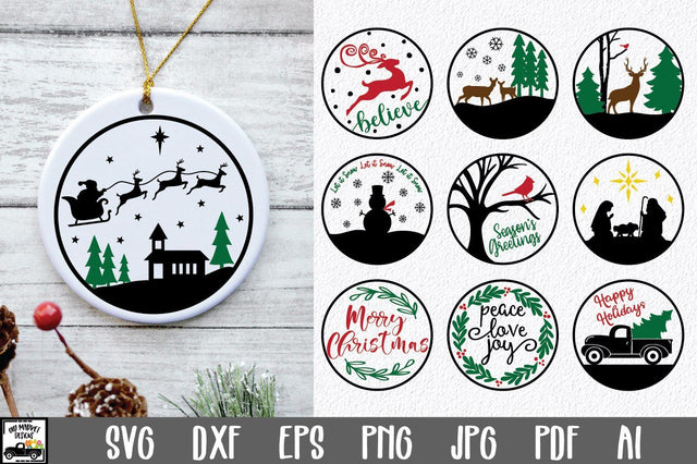 Christmas Ornament SVG - 12 Christmas SVG Files SVG Old Market 