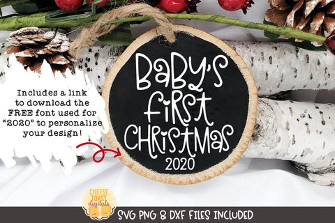 Christmas Ornament SVG | Baby's First Christmas SVG Cheese Toast Digitals 