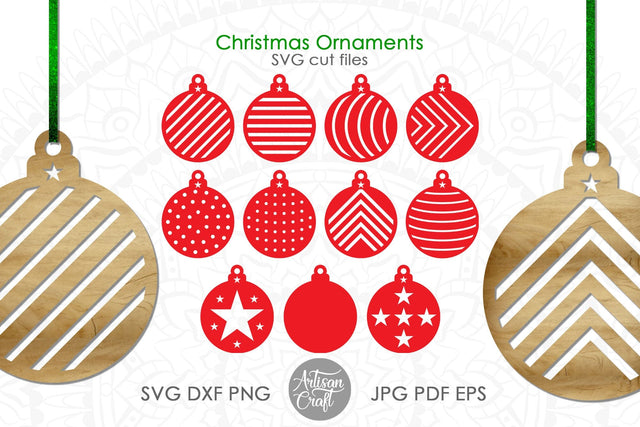 Christmas Ornament SVG, bauble SVG SVG Artisan Craft SVG 