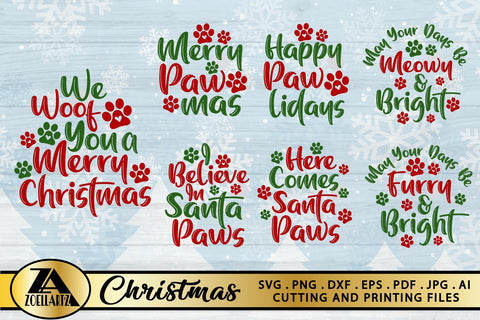 Christmas Ornament SVG Bundle Animal Round Ornaments SVG SVG zoellartz 