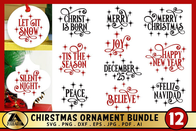 Christmas Ornament SVG Bundle Arabesque Christmas Ornaments SVG zoellartz 