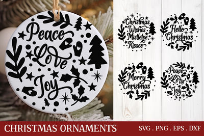 Christmas Ornament SVG Bundle | Christmas Ornaments Designs SVG Petunia Digital Design 