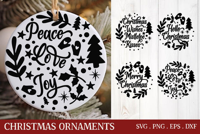 Christmas Ornament SVG Bundle | Christmas Ornaments Designs SVG Petunia Digital Design 