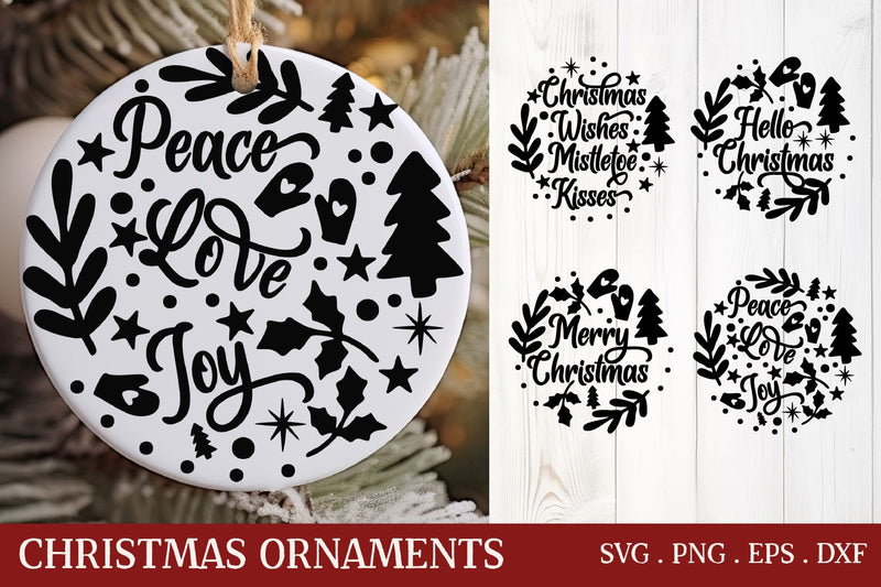 Christmas Ornament SVG Bundle | Christmas Ornaments Designs SVG Petunia Digital Design 