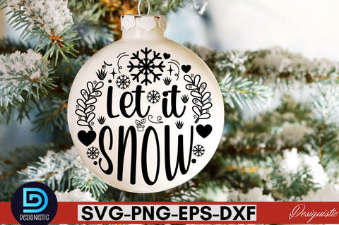 Christmas Ornament SVG Bundle, Christmas Round Sign SVG Bundle SVG DESIGNISTIC 