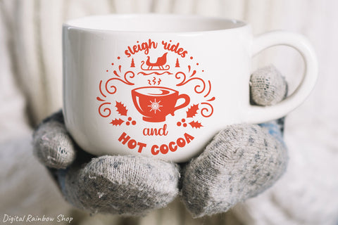 Christmas ornament svg bundle, Christmas round sign svg SVG Digital Rainbow Shop 