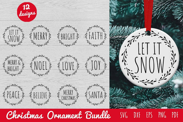 Christmas Ornament SVG Bundle | Round Christmas Designs SVG Irina Ostapenko 