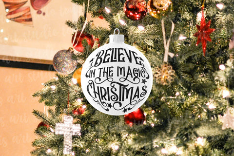 Christmas Ornament SVG Bundle - Round Ornament Svg - Christmas Cut File - Believe Svg - Christmas Scene Svg - Santa Svg - Winter Svg Files SVG TonisArtStudio 