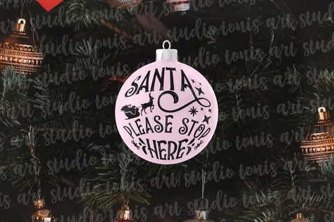 Christmas Ornament SVG Bundle - Round Ornament Svg - Christmas Cut File - Believe Svg - Christmas Scene Svg - Santa Svg - Winter Svg Files SVG TonisArtStudio 