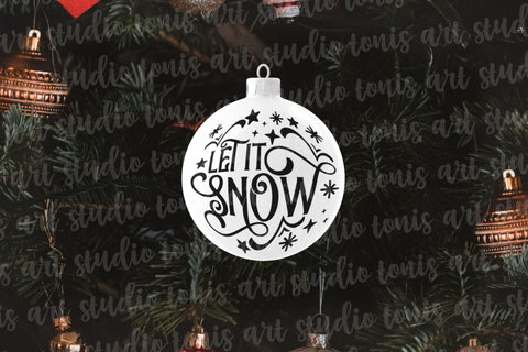 Christmas Ornament SVG Bundle - Round Ornament Svg - Christmas Cut File - Believe Svg - Christmas Scene Svg - Santa Svg - Winter Svg Files SVG TonisArtStudio 