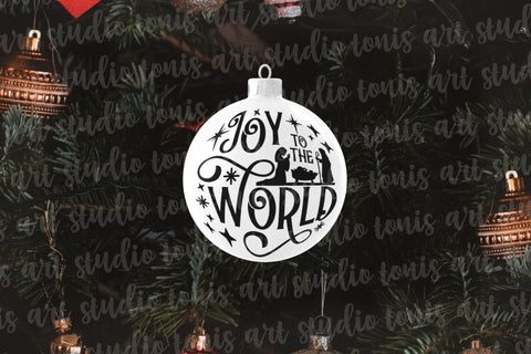 Christmas Ornament SVG Bundle - Round Ornament Svg - Christmas Cut File - Believe Svg - Christmas Scene Svg - Santa Svg - Winter Svg Files SVG TonisArtStudio 