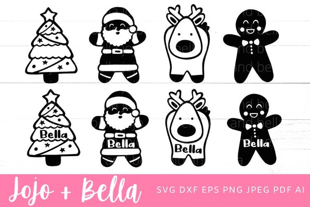 Christmas Ornament Svg Bundle, Santa Ornament Svg, Christmas Tree Ornament Scvg. Christmas Decoration Svg Bundle, Christmas Svg files for Cricut and Silhouette. SVG Jojo&Bella 
