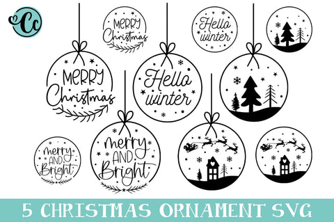Christmas Ornament SVG Bundle SVG Crazy Craft 