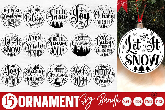 Christmas ornament SVG bundle SVG Svgcraft 