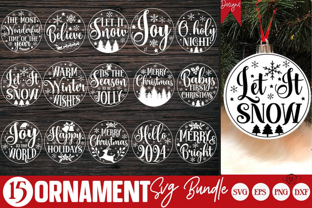Christmas ornament svg bundle SVG Svgcraft 