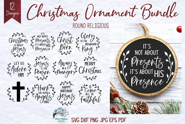 Christmas Ornament SVG Bundle SVG Wispy Willow Designs 