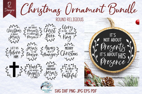 Christmas Ornament SVG Bundle SVG Wispy Willow Designs 