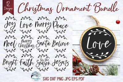 Christmas Ornament SVG Bundle SVG Wispy Willow Designs 
