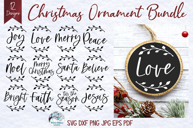 Christmas Ornament SVG Bundle SVG Wispy Willow Designs 