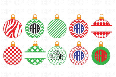 Christmas Ornament SVG, Christmas Monogram SVG SVG cutperfectstudio 