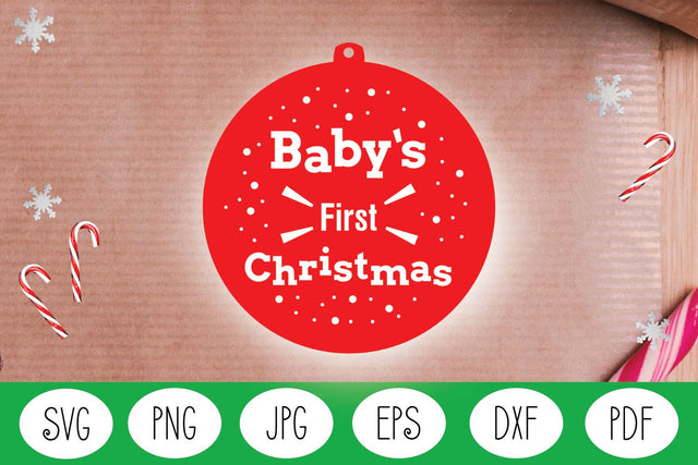 Christmas Ornament SVG | Christmas SVG | Baby Christmas SVG SVG Angel Lynne Designs 