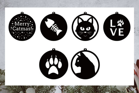 Christmas Ornament SVG | Christmas SVG | Cat Christmas SVG SVG Angel Lynne Designs 