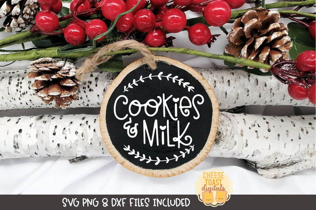 Christmas Ornament SVG | Cookies & Milk SVG Cheese Toast Digitals 