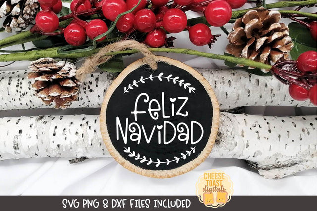 Christmas Ornament SVG | Feliz Navidad SVG Cheese Toast Digitals 