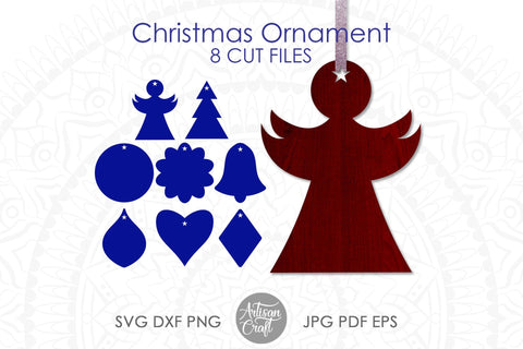 Christmas ornament SVG file, angel ornament, tree SVG Artisan Craft SVG 
