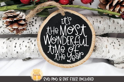 Christmas Ornament SVG | It's The Most Wonderful Time of the Year SVG Cheese Toast Digitals 