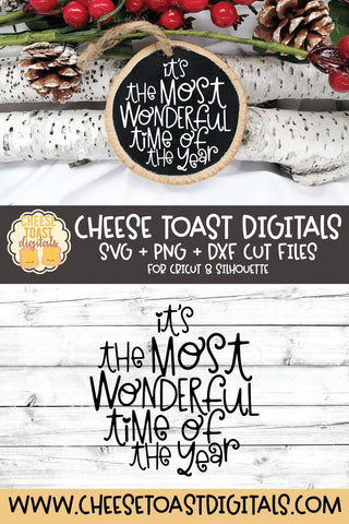 Christmas Ornament SVG | It's The Most Wonderful Time of the Year SVG Cheese Toast Digitals 