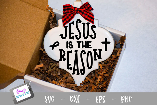 Christmas Ornament SVG - Jesus is the Reason SVG - Arabesque SVG Stacy's Digital Designs 