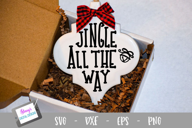 Christmas Ornament SVG - Jingle all the way SVG - Arabesque SVG Stacy's Digital Designs 
