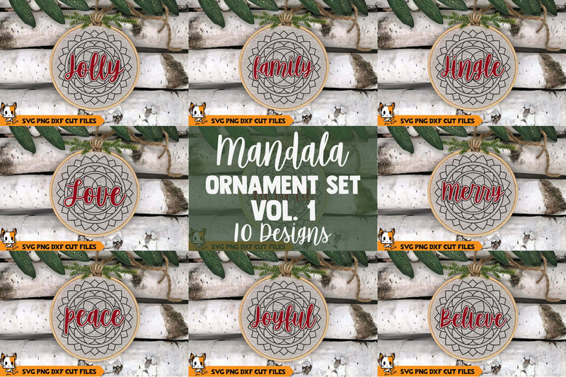 Christmas Ornament SVG | Mandala SVG Bundle SVG Zen Kitty 