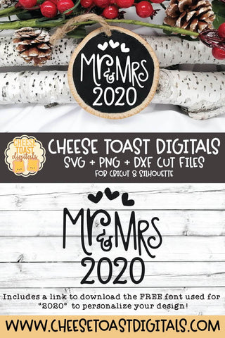 Christmas Ornament SVG | Mr & Mrs SVG Cheese Toast Digitals 
