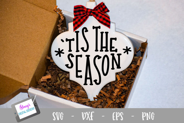Christmas Ornament SVG - TIs the Season SVG - Arabesque SVG Stacy's Digital Designs 
