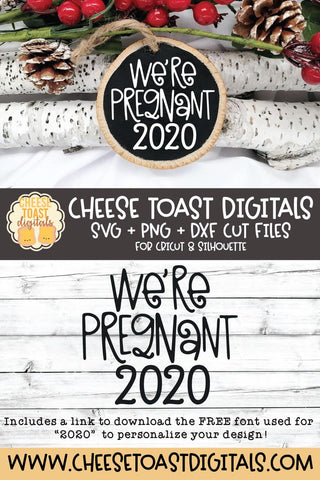 Christmas Ornament SVG | We're Pregnant SVG Cheese Toast Digitals 