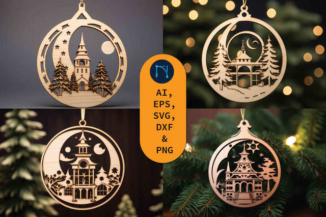 Christmas Ornament Woodcraft SVG Bundle SVG MD JOYNAL ABDIN 