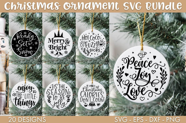 Christmas Ornaments Baubles SVG PNG Bundle Cut file SVG Freeling Design House 