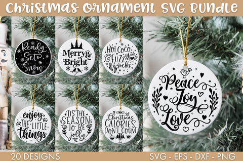 Christmas Ornaments Baubles SVG PNG Bundle Cut file SVG Freeling Design House 