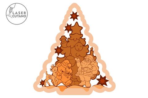 CHRISTMAS ORNAMENTS BUNDLE Cut Files SET OF 9 SVG LaserCutano 