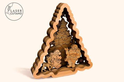 CHRISTMAS ORNAMENTS BUNDLE Cut Files SET OF 9 SVG LaserCutano 