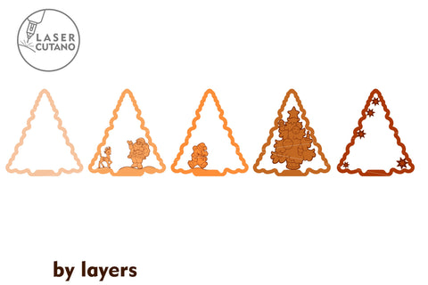 CHRISTMAS ORNAMENTS BUNDLE Cut Files SET OF 9 SVG LaserCutano 