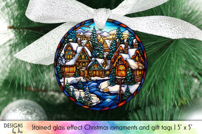 Christmas Ornaments Design with Christmas Landscape Sublimation Designs by Ira 