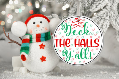 Christmas ornaments design,DECK THE HALLS, Y'ALL! SVG BB Type Studios 