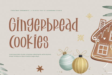 Christmas Ornaments - Display Font Font Alpaprana Studio 